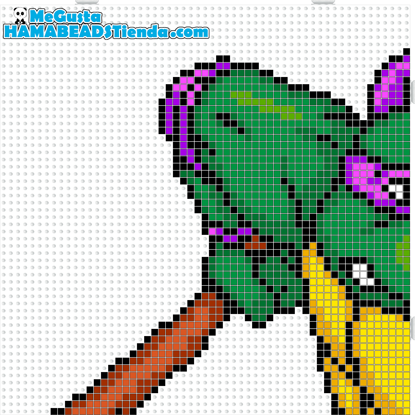 plantilla hama beads mini donatello 2